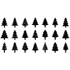 Fototapeta premium set of christmas tree icons