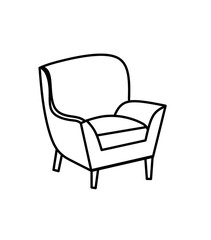 black leather armchair