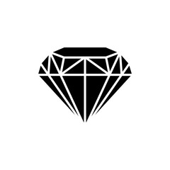 Diamond logo. Diamond icon flat style Vector