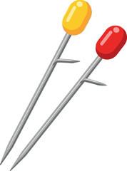 Vibrant pushpins office supplies for organization and planning vector