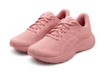 Pair of pink running shoes isolated on transparent background