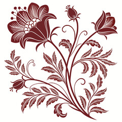 Elegant Floral Design A Decorative Botanical Artwork