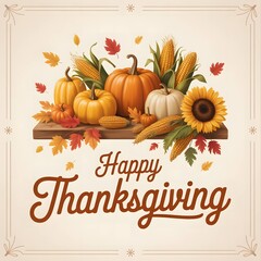 Thanksgiving card, Thanksgiving day greetings card