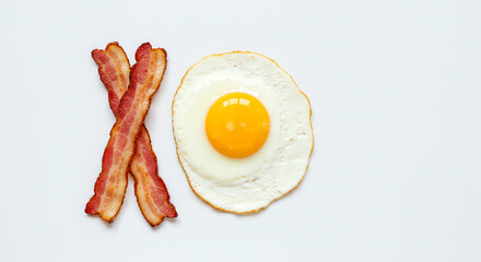 Bacon and egg breakfast concept