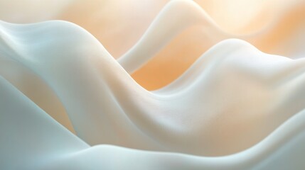 Soft Pastel Waves and Flowing Fabric Textures - Serene Abstract Background for Design and Branding