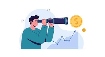 Fototapeta premium Invest in future success with a strategic vision and financial foresight using innovative solutions