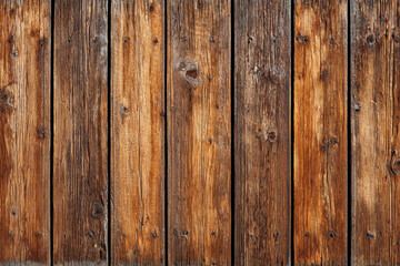 Fototapeta premium Rustic brown wooden planks vertical grain texture background