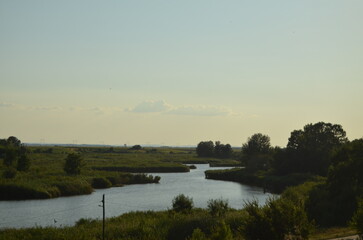 sunrise over the river