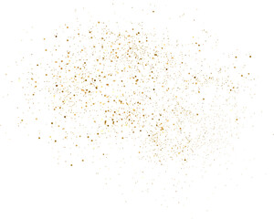 Gold glitter. Golden sparkle confetti. Shiny glittering dust.

