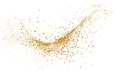 Abstract Shiny Gold Glitter design element. Golden Shimmer Splash. New Year, Merry Christmas, Birthday greeting card and invitation Design Element. Luxury Sparkle Background design