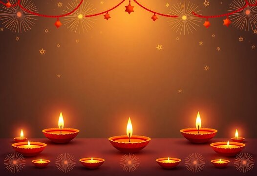 Minimalist Deepavali Diwali Theme With Geometric