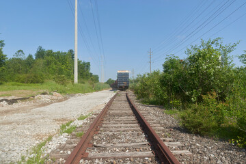 freight cars on siding