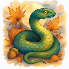 秋を告げるヘビ