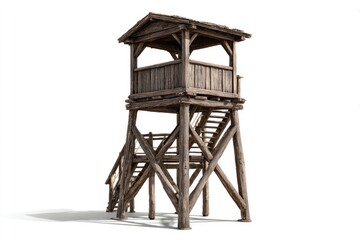 Wooden watchtower, rustic design