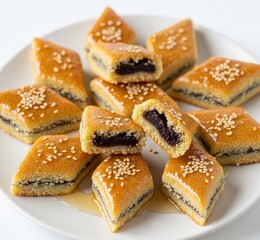 Traditional Algerian Makrout Pastry with Dates and Honey