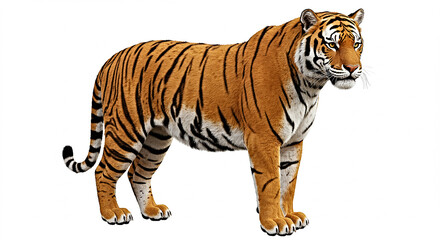 Fototapeta premium tiger isolated on white background