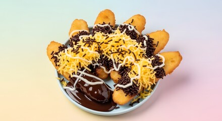 Pisang Goreng Indonesian Fried Banana with Cheese for Snack Advertising