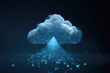 Abstract cloud network graphic