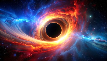 Cosmic vortex, vibrant nebula