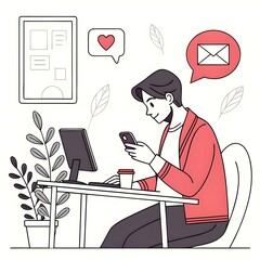 business woman working on laptop