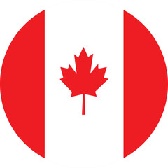Canada flag PNG vector. Canada Square and round, Canada wavy flag digital vector illustration.
