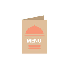 Colorful restaurant menu icon illustration
