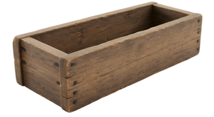 FARMING - Rectangular rustic wooden planter box with a weathered finish, perfect for gardening and home decor