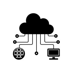 cloud computing  digital vector illustration  