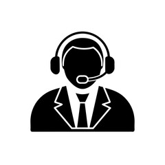 customer service monotone icon in powerpoint 