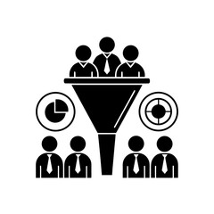 lead generation monotone icon in powerpoint 