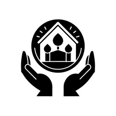 philanthropy monotone icon in powerpoint 