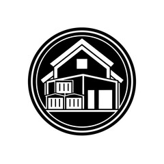 warehouse management monotone icon in powerpoint 