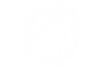 White volleyball ball outline on transparent background representing sports and recreation