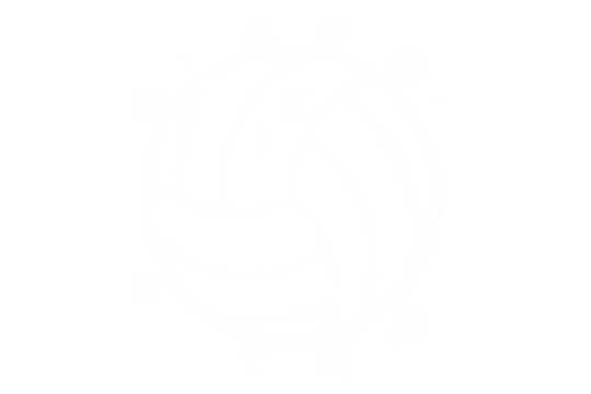 White volleyball ball outline on transparent background representing sports and recreation