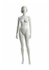 Full-length female mannequin isolated on white background