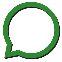 Fototapeta premium Minimalist Chat Bubble Icon, Blank Speech Balloon Symbol, Empty Message Bubble Vector, Simple Dialog Box Outline, Communication Chat Symbol