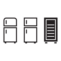 Refrigerator and freezer icon set