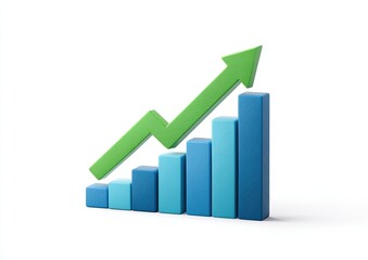 3D bar graph with upward trend (1)
