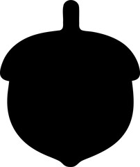 Fototapeta premium Acorns Silhouette Vector Illustration Isolated Nature Design