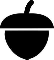 Acorns Silhouette Vector Illustration Isolated Nature Design