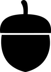 Acorns Silhouette Vector Illustration Isolated Nature Design