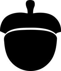 Acorns Silhouette Vector Illustration Isolated Nature Design