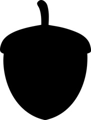 Acorns Silhouette Vector Illustration Isolated Nature Design