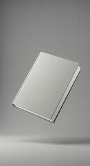 Minimalist book mockup showcasing its blank cover against a neutral backdrop