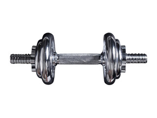 Fototapeta premium Top-Down Flat Lay of Decorative Crystal Dumbbell, Isolated PNG