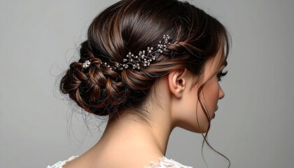 Elegant Braided Hairstyle with Delicate Hairpin