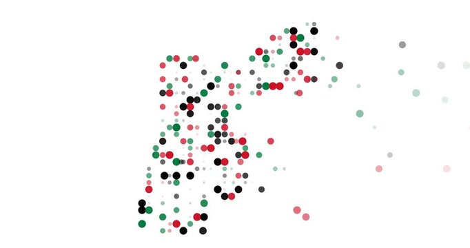 Creative Dots Soaring to Shape Jordan Outline Generative Art
