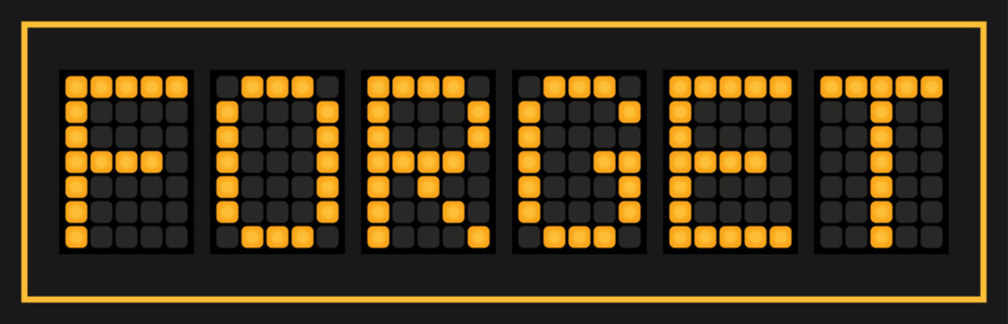 Orange color led banner in word forget on black background