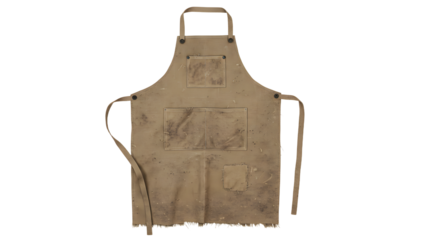 FARMING - Worn and stained leather apron perfect for crafts, woodworking, metalwork, or pottery workshops and DIY projects