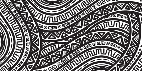ethnic seamless patterns. Tribal geometric backgrounds. Modern abstract prints